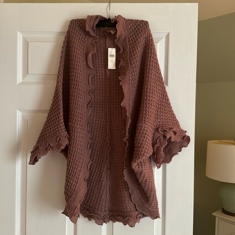Anthropology open soft knitted sweater